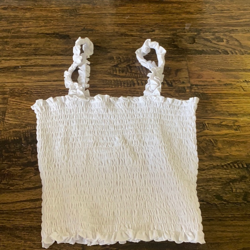 white stretchy tank